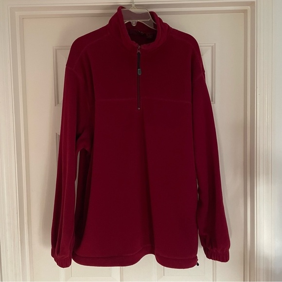 Saddlebred 1/4 zip fleece Maroon Burgundy size L - Picture 1 of 8